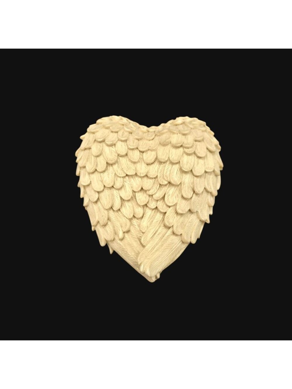 Heart Angel Wing Resin Trinket Box Shabby Chic Cottagecore Keepsake Jewelry Box